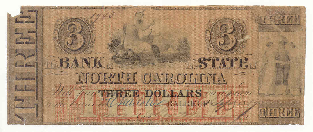 P1100A Bank of the State of North Carolina, Raleigh $3