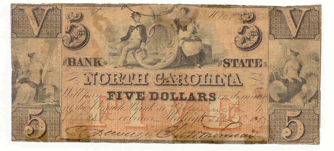 P1150A Bank of the State of North Carolina, Raleigh $5