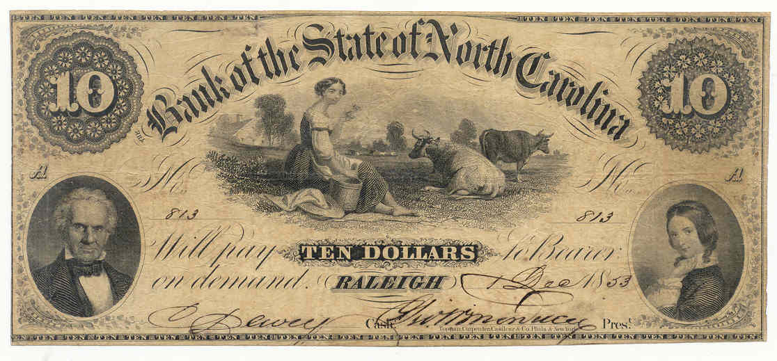 P1190 Bank of the State of North Carolina, Raleigh $10