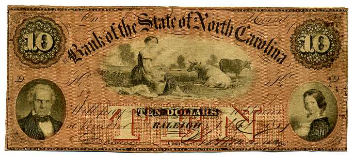 P1190A Bank of the State of North Carolina, Raleigh $10