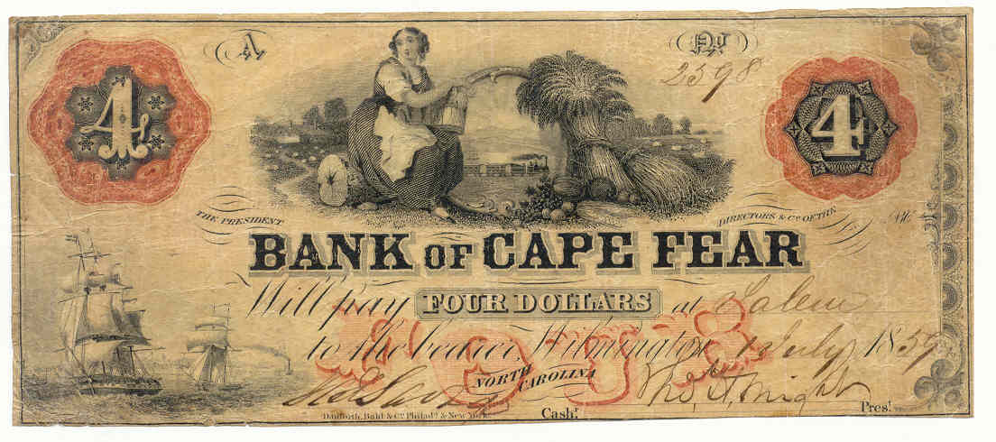 P70A Bank of Cape Fear, Wilmington $4