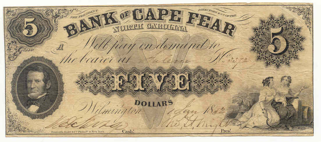 P130 Bank of Cape Fear, Wilmington $5