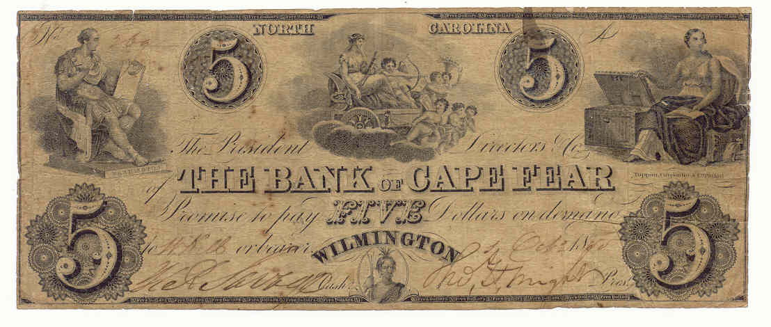 P140 Bank of Cape Fear, Wilmington $5