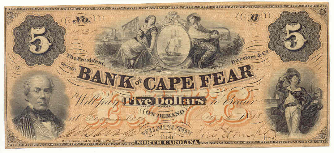 P150 Bank of Cape Fear, Wilmington $5
