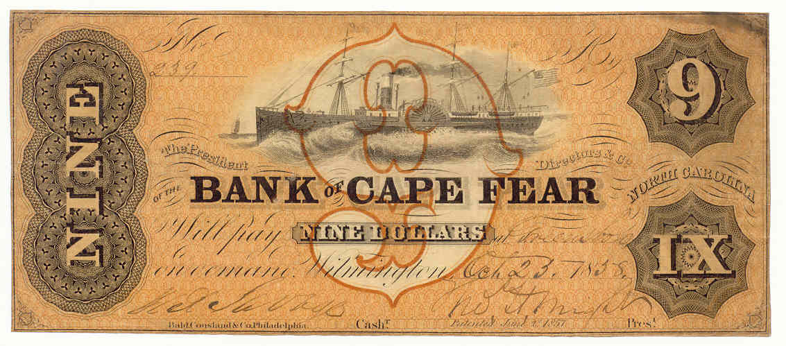 P190A Bank of Cape Fear, Wilmington $9