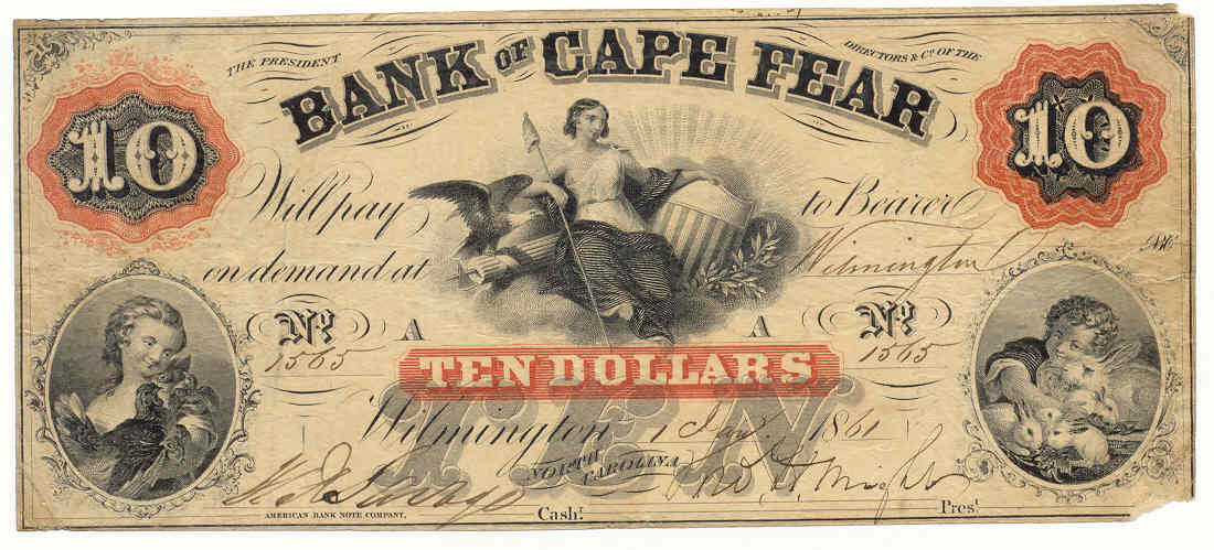 P260B Bank of Cape Fear, Wilmington $10