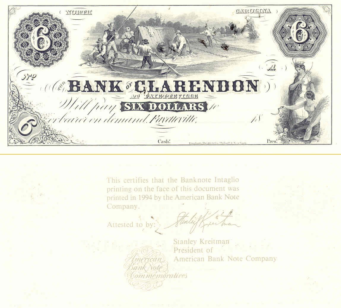 Modern Proof P460 Bank of Clarendon, Fayetteville $6