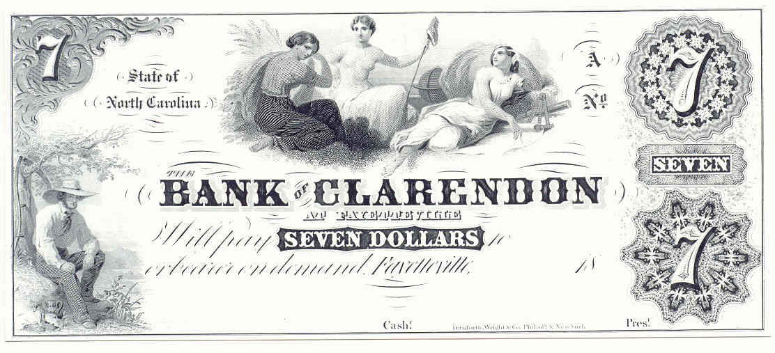 Proof P470 Bank of Clarendon, Fayetteville $7