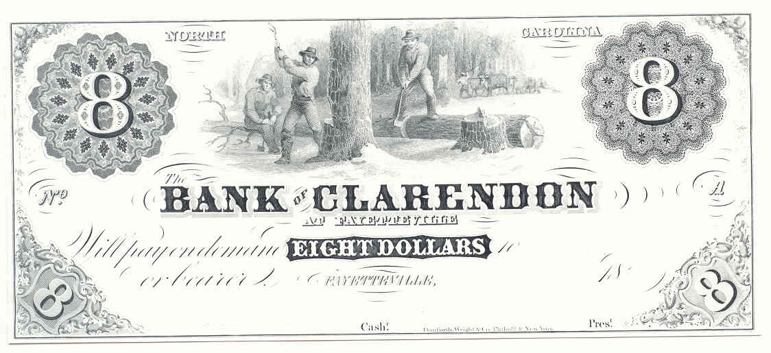 Proof P480 Bank of Clarendon, Fayetteville $8