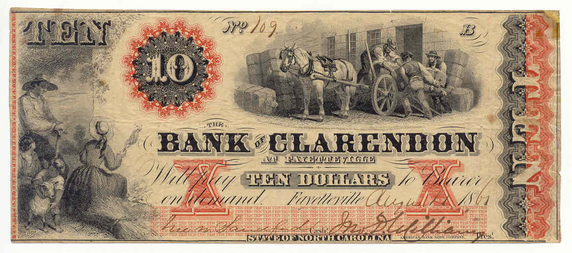 P510 Bank of Clarendon, Fayetteville $10