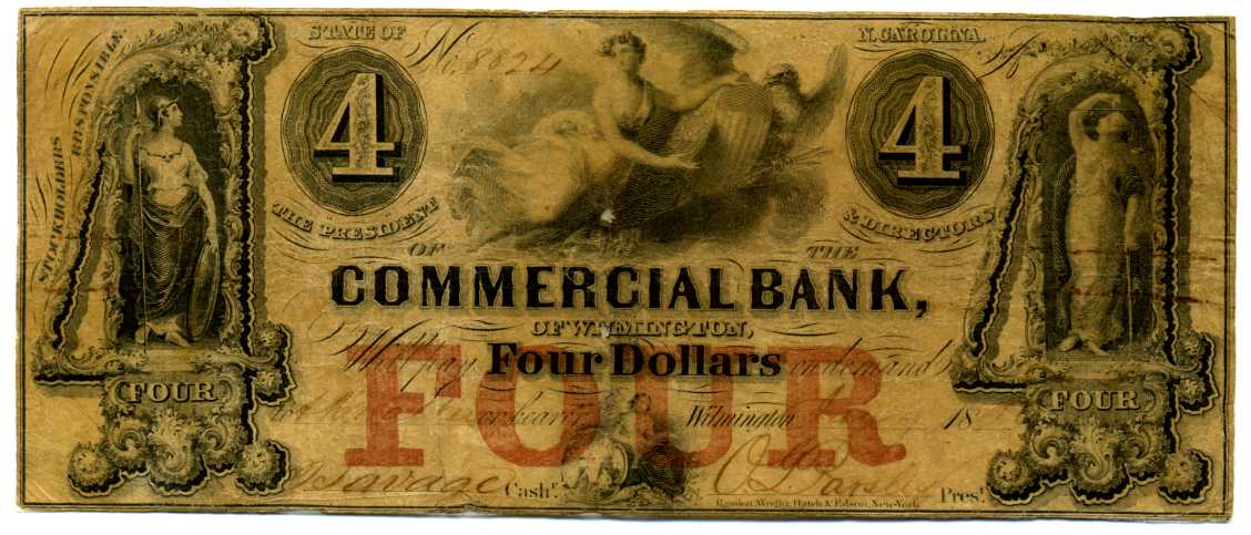 P560 Commercial Bank, Wilmington $4 Note Wanted