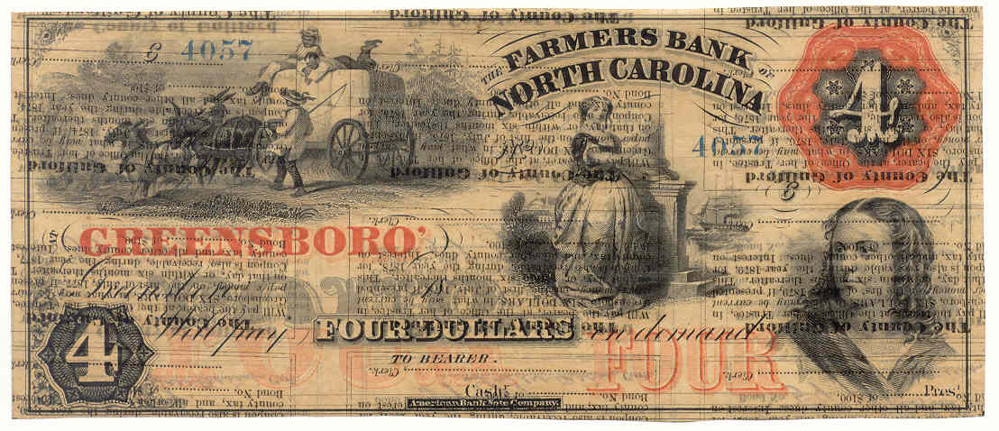 Bond back P740 Farmers Bank of North Carolina, Greensboro $4