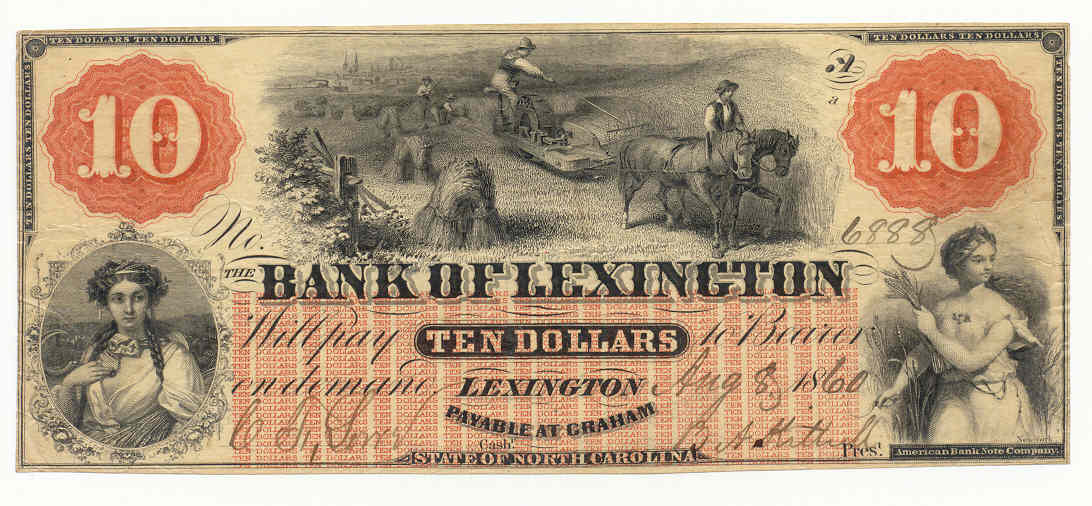 P860A Bank of Lexington, Lexington $10