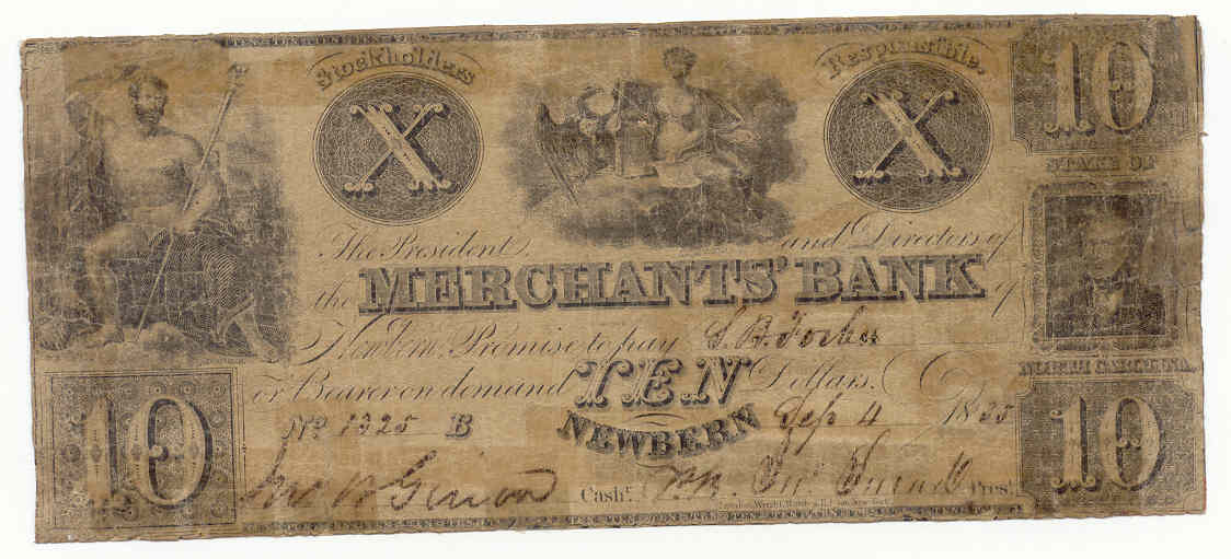 P910 Merchants Bank, New Bern $10