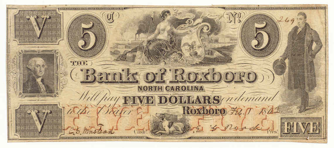 P1030 Bank of Roxboro, Roxboro $5