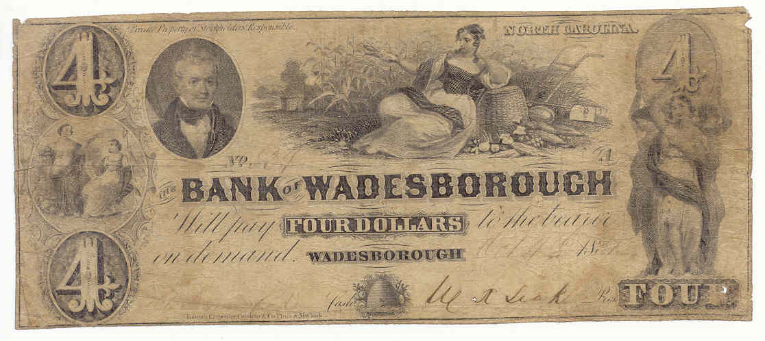 P1290 Bank of Wadesborough, Wadesborough $4