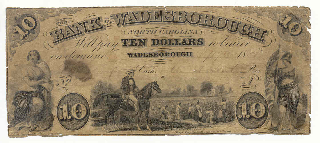 P1330 Bank of Wadesborough, Wadesborough $10