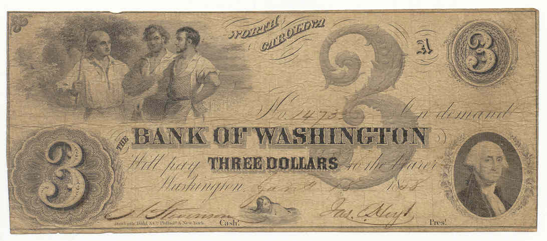P1350 Bank of Washington, Washington $3