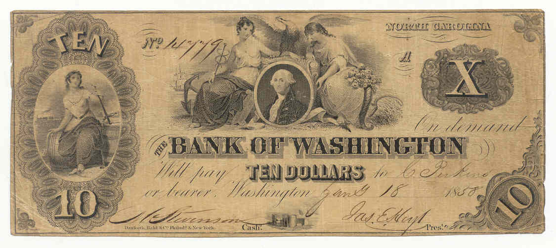 P1380 Bank of Washington, Washington $10