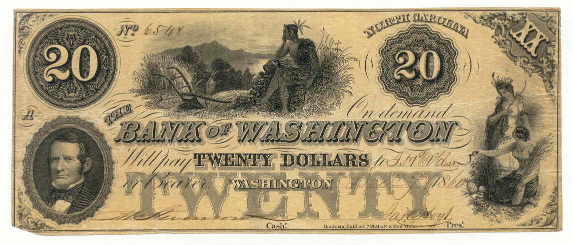 P1390 Bank of Washington, Washington $20