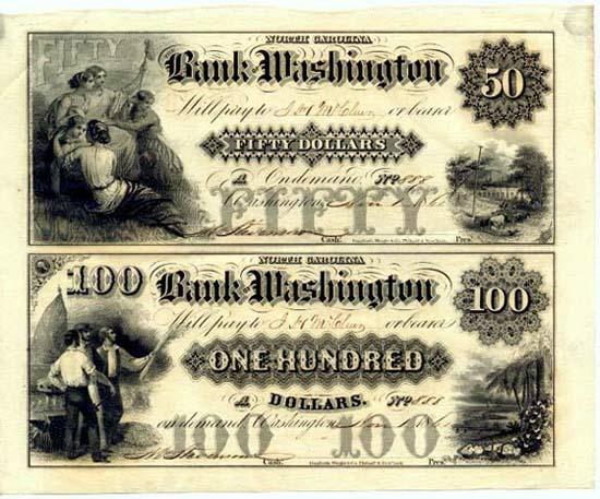 P1400 / P1410 Bank of Washington, Washington $50 / $100 Sheet