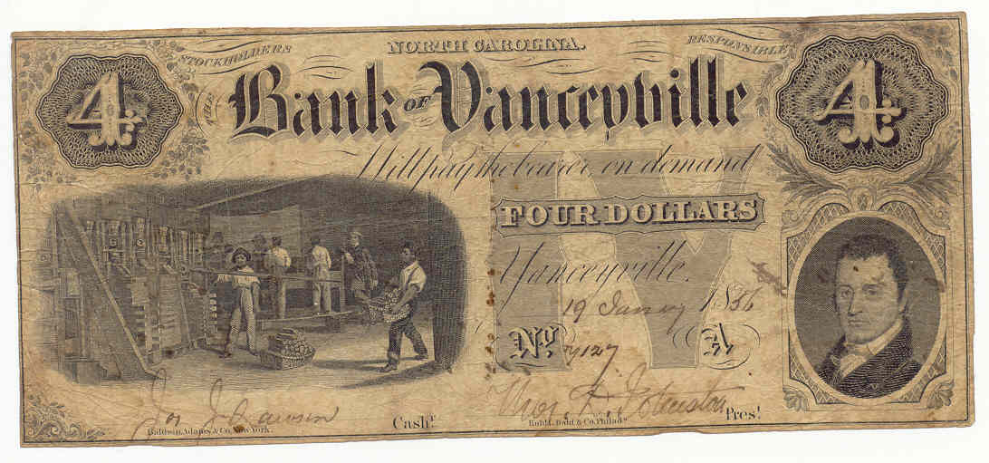 P1550 Bank of Yanceyville, Yanceyville $4