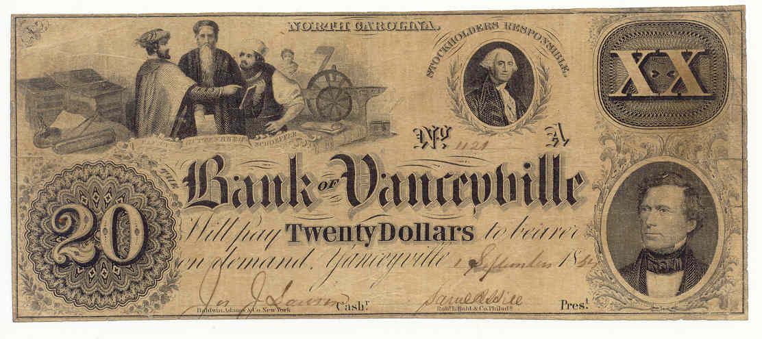 P1580 Bank of Yanceyville, Yanceyville $20