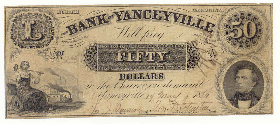 P1590 Bank of Yanceyville, Yanceyville $50